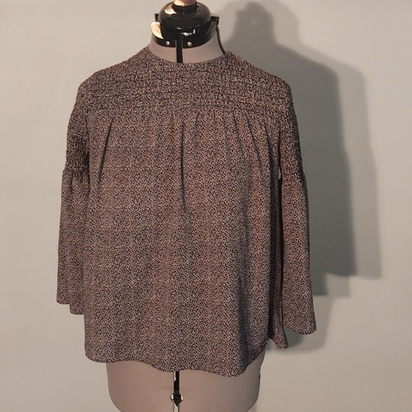 Michael Michael Kors Vine Patterned Peasant Top XS - Picture 1 of 9